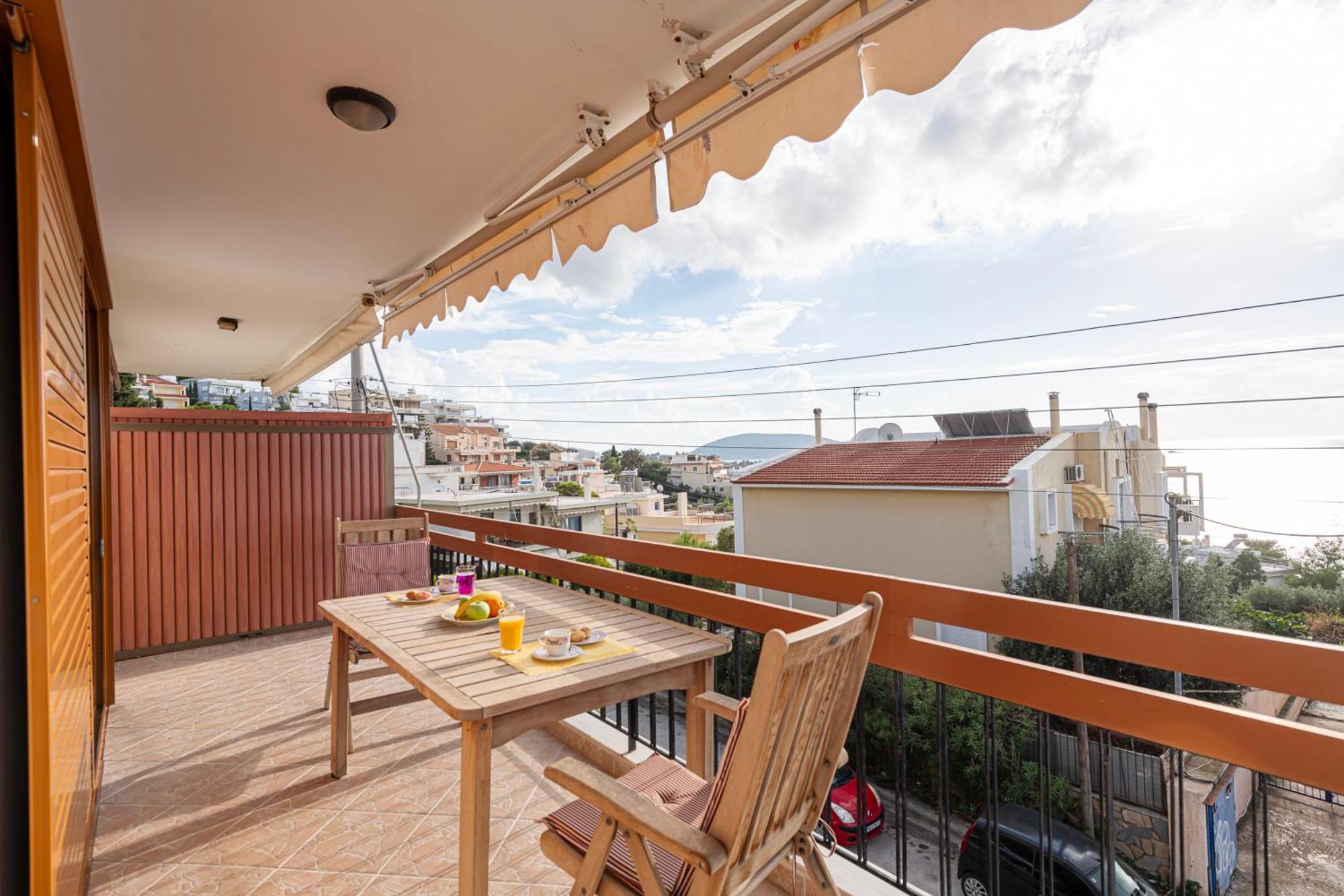 Sea View Apartment 100M From The Beach Saronida Екстериор снимка