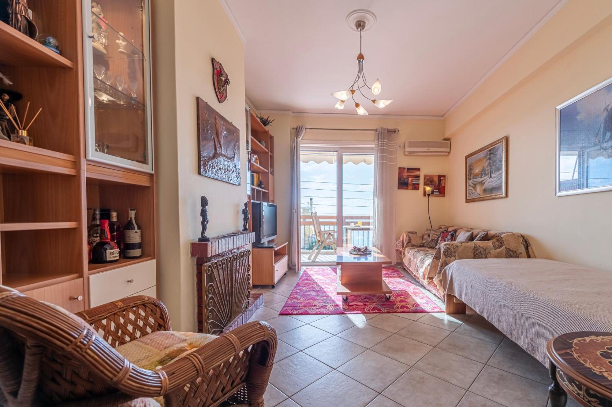 Sea View Apartment 100M From The Beach Saronida Екстериор снимка